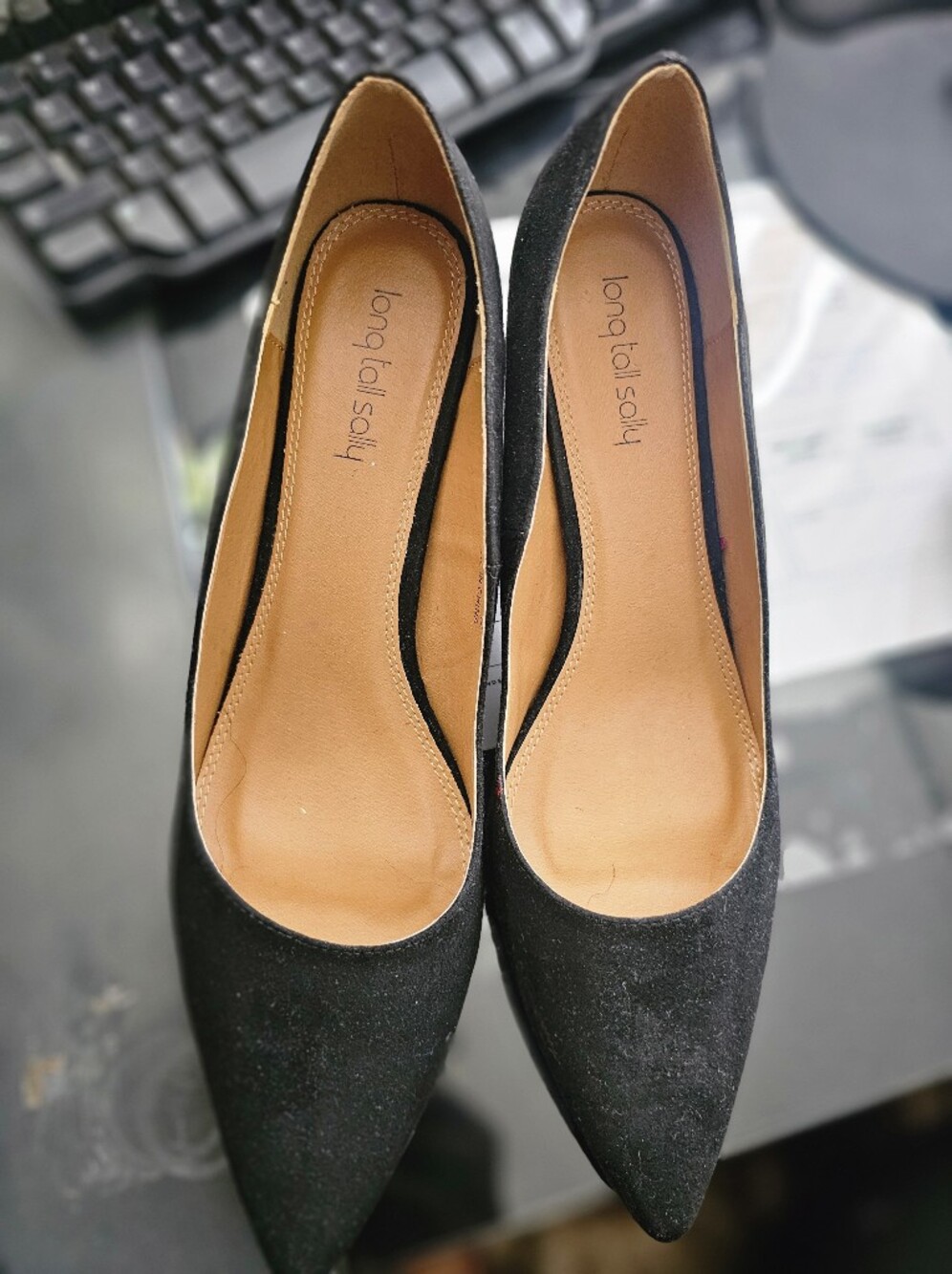 long tall sally Black Slip-On Ballet Flats Size 12